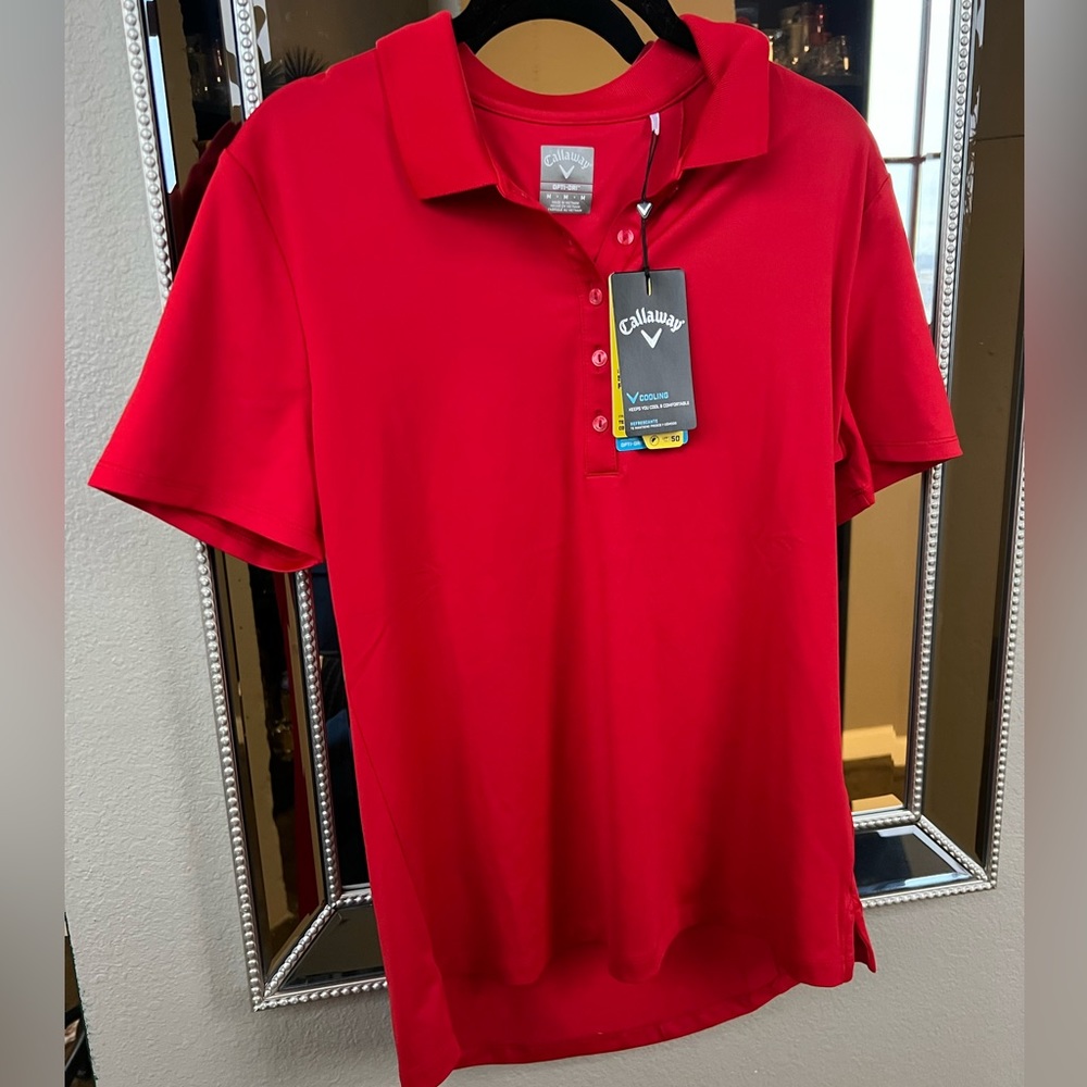 Women’s gold polo